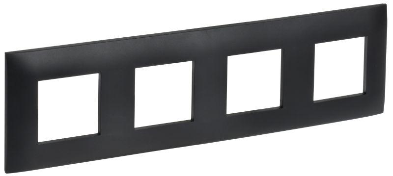Фото товара SKANDY Рамка 4-местная SK-F04Bl черный IEK SK-M42-K02