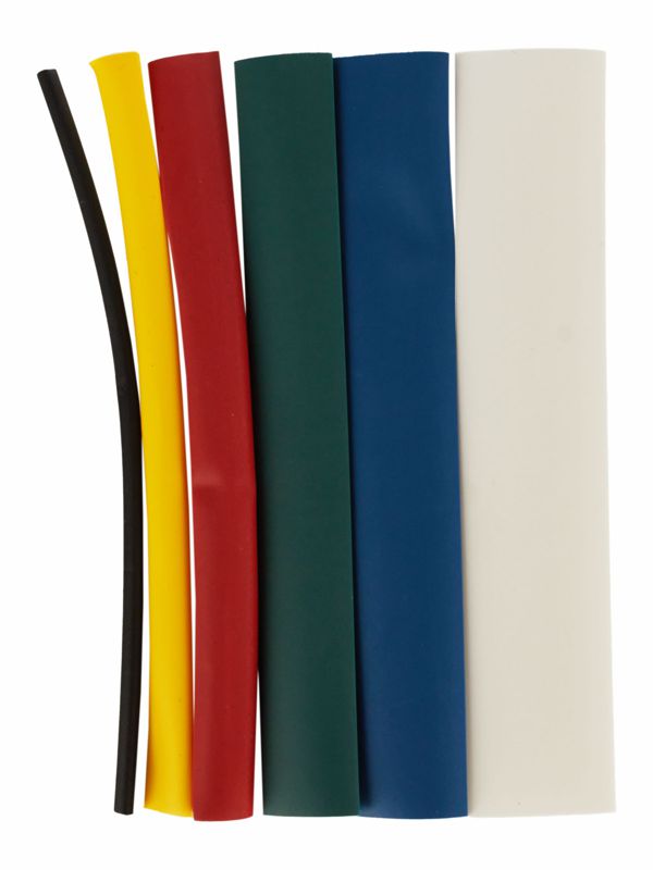 Набор трубок термоусадочных нг-LS 2/1-4/2-6/3-8/4-10/5-12/6 100мм 6 цветов бокс UDR10-002-012-105-B