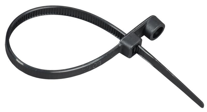 Хомут 4.8х160мм P6.6 с винтовым креплением черн. (уп.100шт) IEK UHH12-D048-160-100-K02