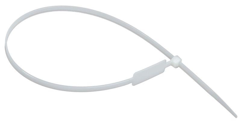 Хомут 4.8х370мм P6.6 маркерный бел. (уп.100шт) IEK UHH14-D048-370-100-K01