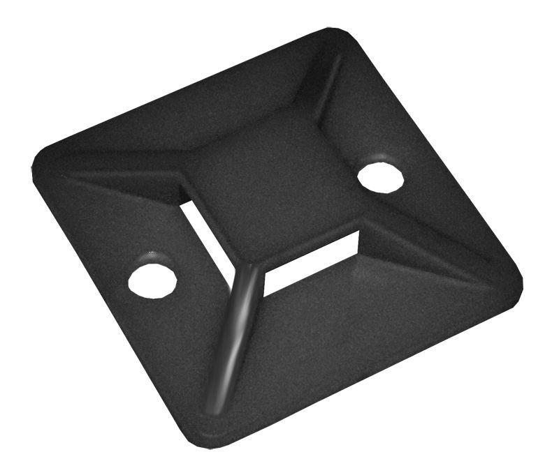 Площадка самоклеящаяся 30х30 черная под хомуты (100шт) UHP31-30-100