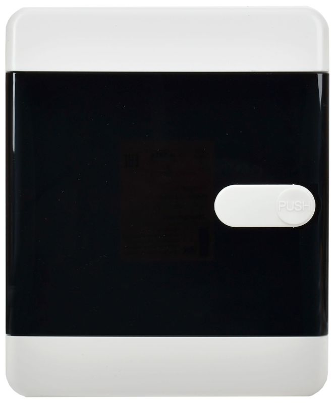 Корпус пластиковый навесной на 4 модуля ЩРН-П-4 IP41 UNION Compact черная прозрачная дверь UIC-KP12-N-04-41-K01