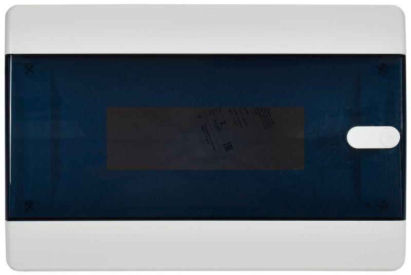 Корпус пластиковый навесной на 12 модулей ЩРН-П-12 IP41 UNION Compact черная прозрачная дверь UIC-KP12-N-12-41-K01