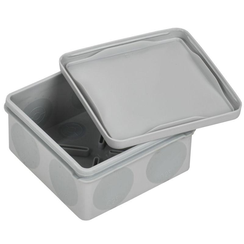 Коробка расп. КМ42455 о/п 100х100х50мм IP67 8 вв. серая UKO21-100-100-050-K41-66