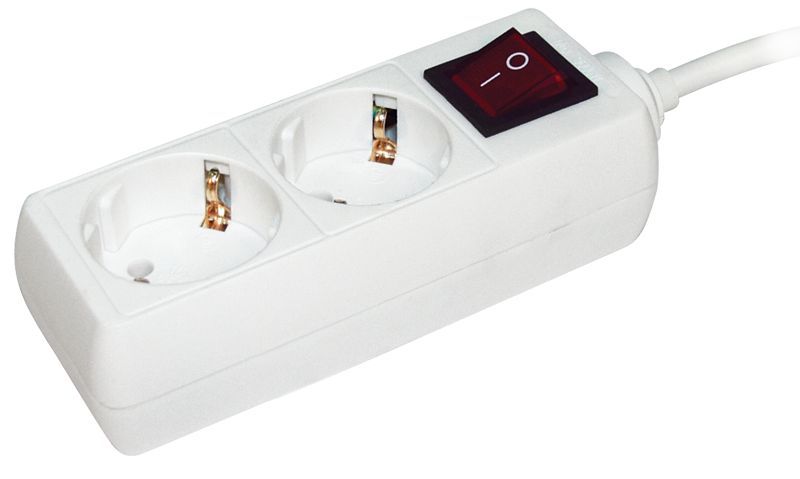 Удлинитель 2х5м с заземл. 16А IP20 У02К 2P+PE 250В 3х1 с выкл. WYP10-16-02-05-ZK-N