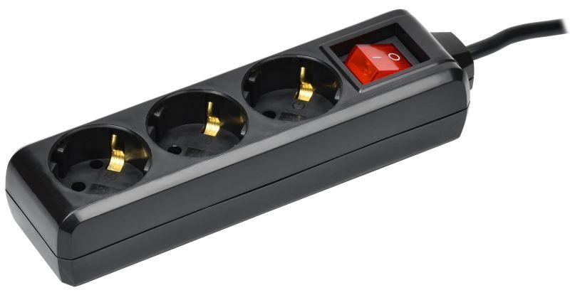 Удлинитель 3х5м с заземл. 16А IP20 У03К 250В ПВС 3х1 черн. WYP10-16-03-05-ZK-K02