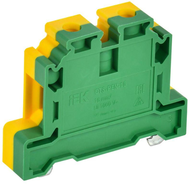 Фото товара Колодка клеммная CTS-PEN земля 16мм2 желто-зеленая YCT11-00-K52-016