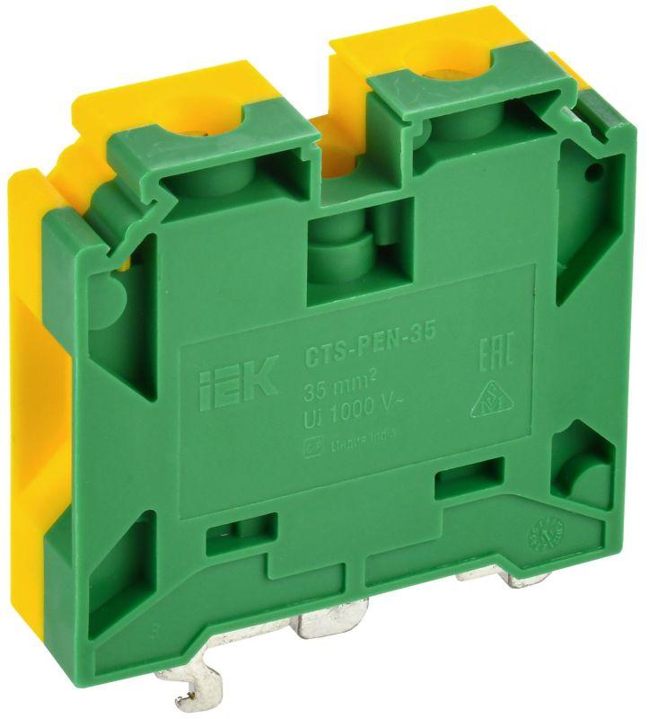 Фото товара Колодка клеммная CTS-PEN земля монтаж неск. напр. 35мм2 YCT11-02-K52-035
