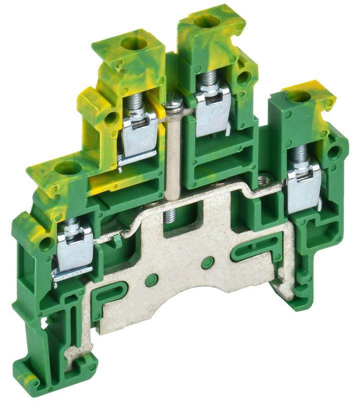 Фото товара Колодка клеммная CTS-ML-PEN земля 2 ур. 4мм2 YCT13-03-2-K52-004