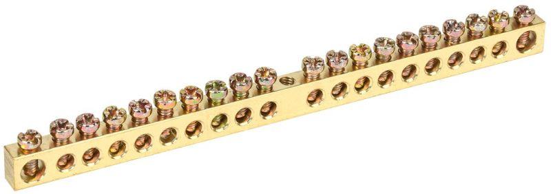 Фото товара Шина PEN "земля-ноль" 6х9мм 20/1 (20групп/креп по центр) YNN10-20-100