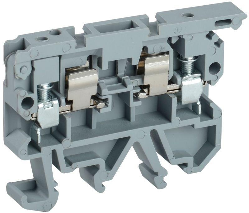 Фото товара Клемма винтовая КВИ-4-П с держат. предохр. 5х20 сер. YZN30-004F-K02