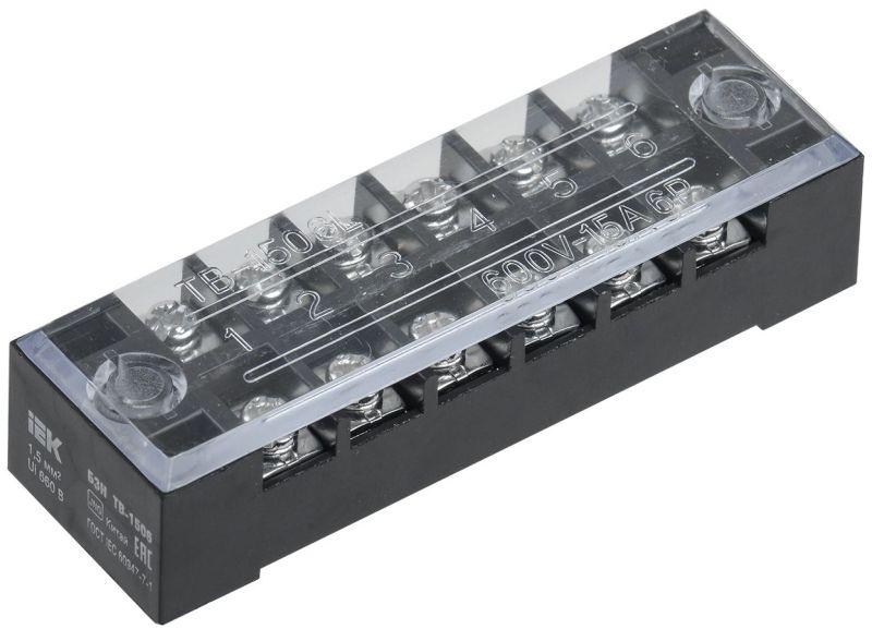 Фото товара Блок зажимов БЗН ТВ-1506 1,5 мм2 15А 6 пар YZN41-06-001-K02