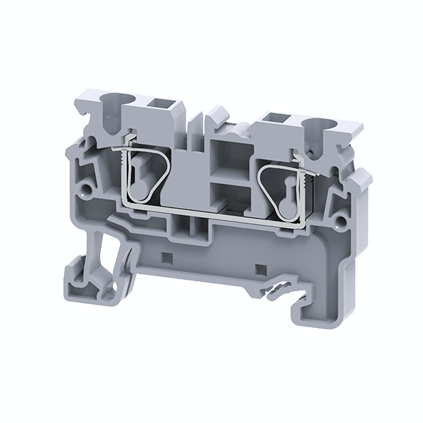 Клемма проходная пружинная OptiClip CX-4-I-32A-(0,2-4)-серый (100шт) 289713
