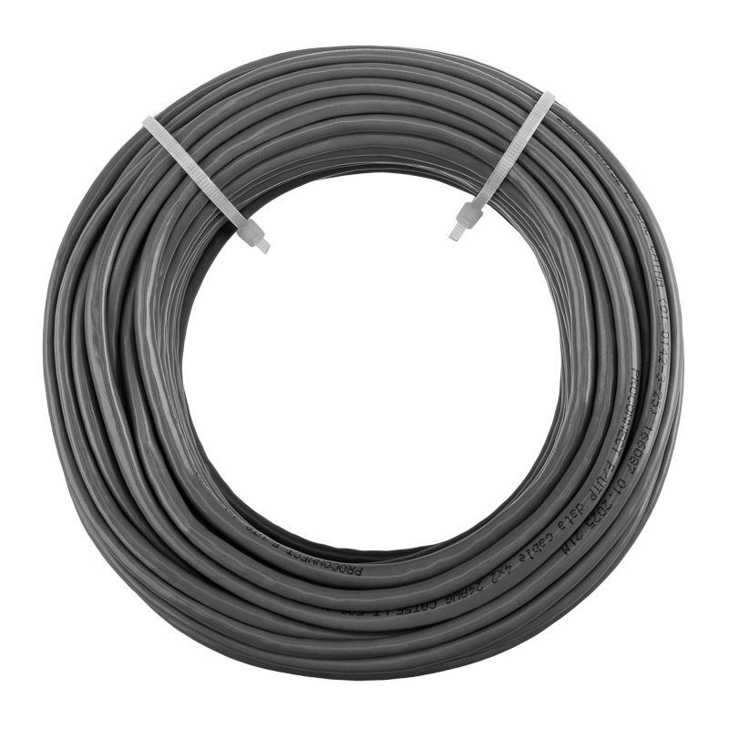 Кабель витая пара F/UTP, CAT 6, PVC, 4PR, 23AWG, INDOOR, SOLID, синий, 305 м