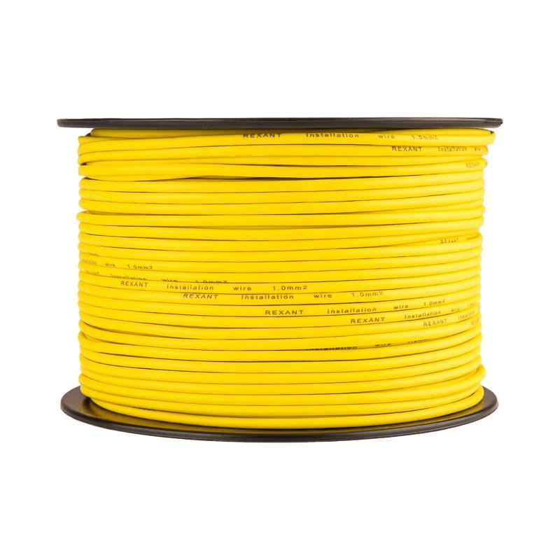 Провод ПГВА 1х1,00мм2, желтый, бухта 100м