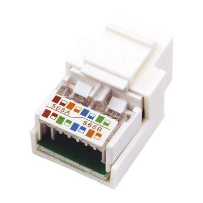 Фото товара Модуль Keystone Jack RJ-45(8P8C), UTP, CAT 5e, тип 180 градусов, белый 03-1011