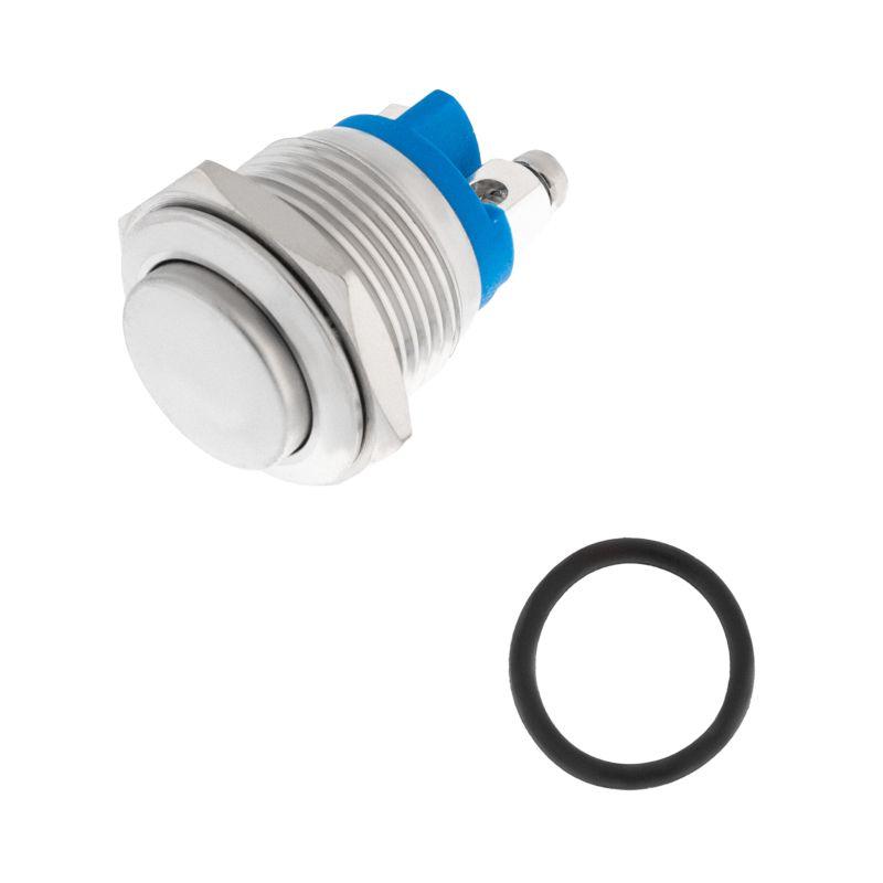 Кнопка антивандальная ?16 Б/Фикс (2с винт) (ON)-OFF выпуклая (A16-A3) (в упак. 1шт.) 06-0348-A