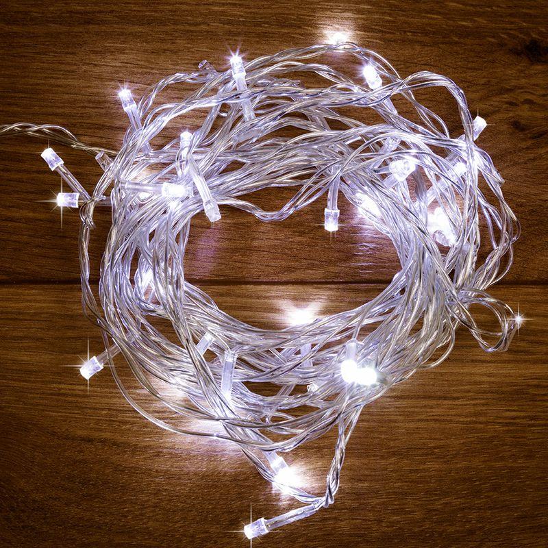 Фото товара Гирлянда Твинкл-Лайт 15 м, прозрачный ПВХ, 120 LED, белое свечение 303-195