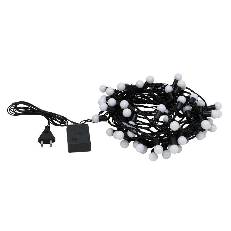 Гирлянда светодиодная "Мультишарики" 20м d17.5мм 200LED RGB 16Вт 220-240В IP65 провод ПВХ черн. (нужен шнур питания 303-500) 303-509