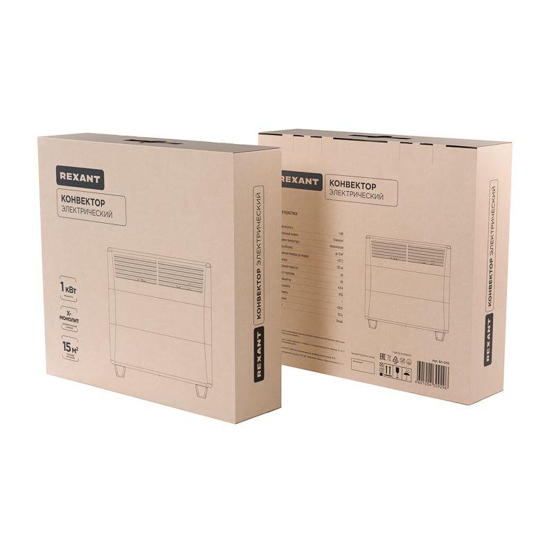 Конвектор электрический с механическим термостатом 1кВт Х-нагревательный элемент ножки Rexant 60-0115