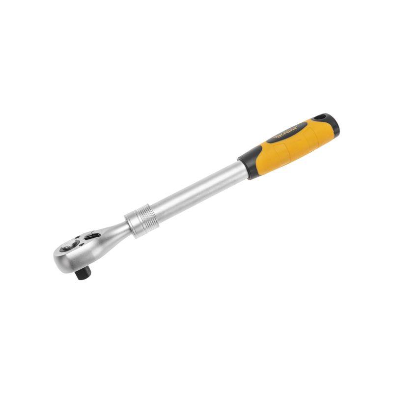 Фото товара Ключ телескопический трещоточный 1/2, 330-460мм, CrV, двухкомпонентная рукоятка KR-12-8411