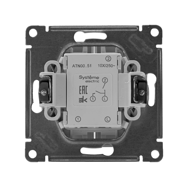 Выключатель Systeme Electric ATN000151, 2-клав., 10А, белый