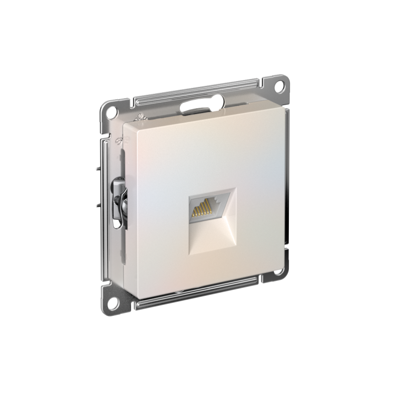 Фото товара Розетка компьютерная AtlasDesign RJ45 кат.6A механизм жемчуж. SE ATN000486
