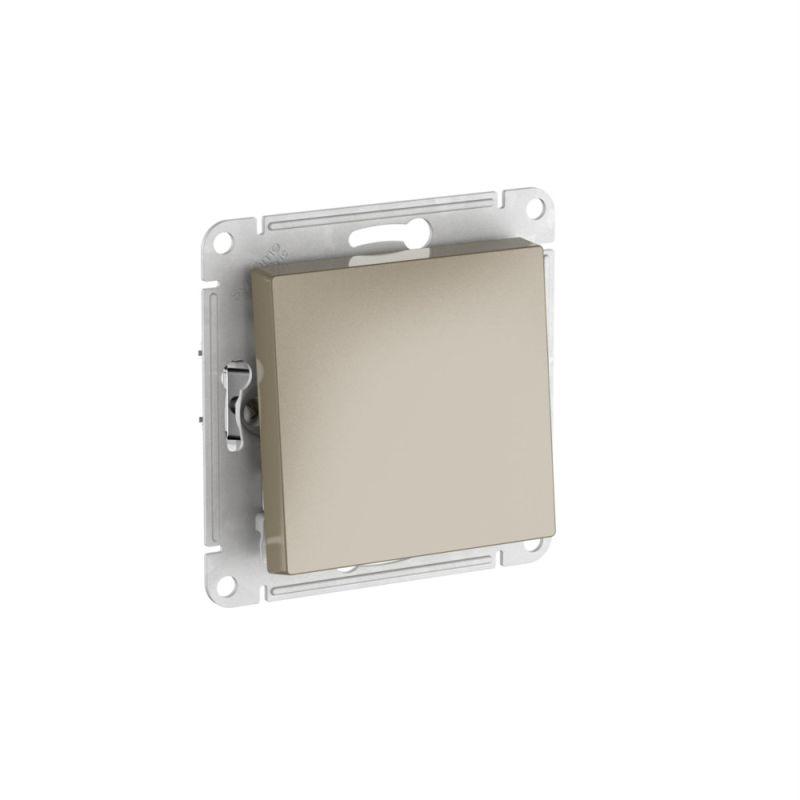 Фото товара ATLASDESIGN 1-клавишный ВЫКЛЮЧАТЕЛЬ, сх.1, 10АХ, быстрозажимные клеммы, ШАМПАНЬ ATN000511S