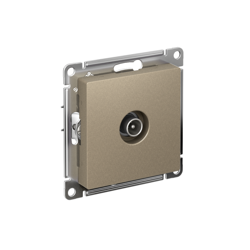 Фото товара Розетка телевизионная проходная TV AtlasDesign 4дБ механизм шампань SE ATN000592