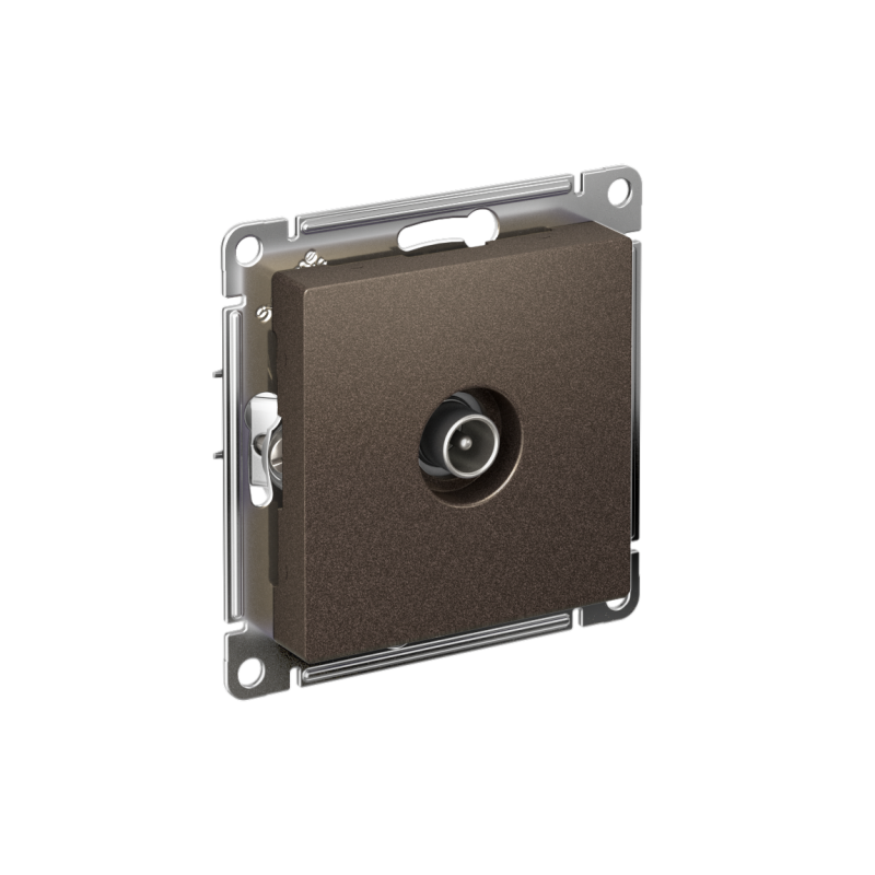 Фото товара Розетка телевизионная проходная TV AtlasDesign 4дБ механизм мокко SE ATN000692