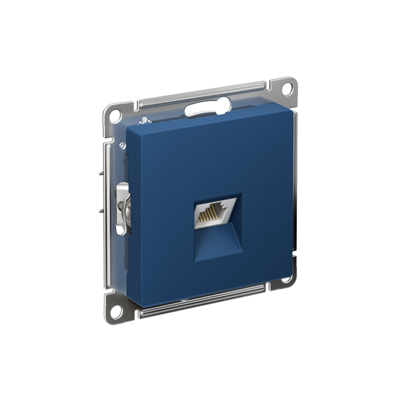 Фото товара Розетка компьютерная AtlasDesign RJ45 кат.6A механизм аквамарин SE ATN001186