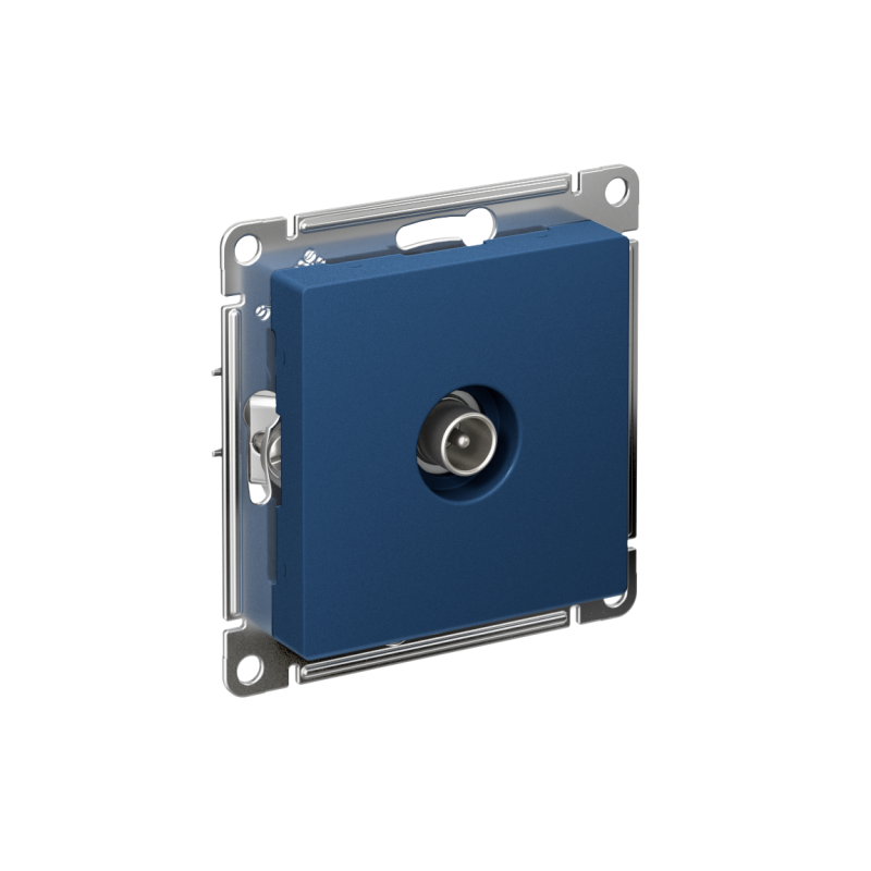 Фото товара Розетка телевизионная проходная TV AtlasDesign 4дБ механизм аквамарин SE ATN001192