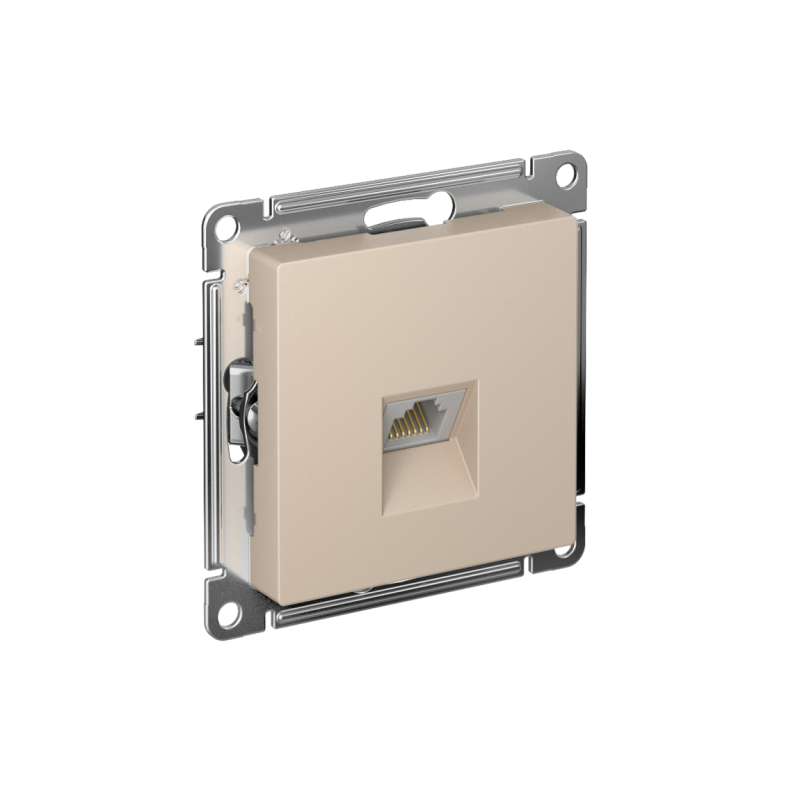 Фото товара Розетка компьютерная AtlasDesign RJ45 кат.6A механизм песочн. SE ATN001286