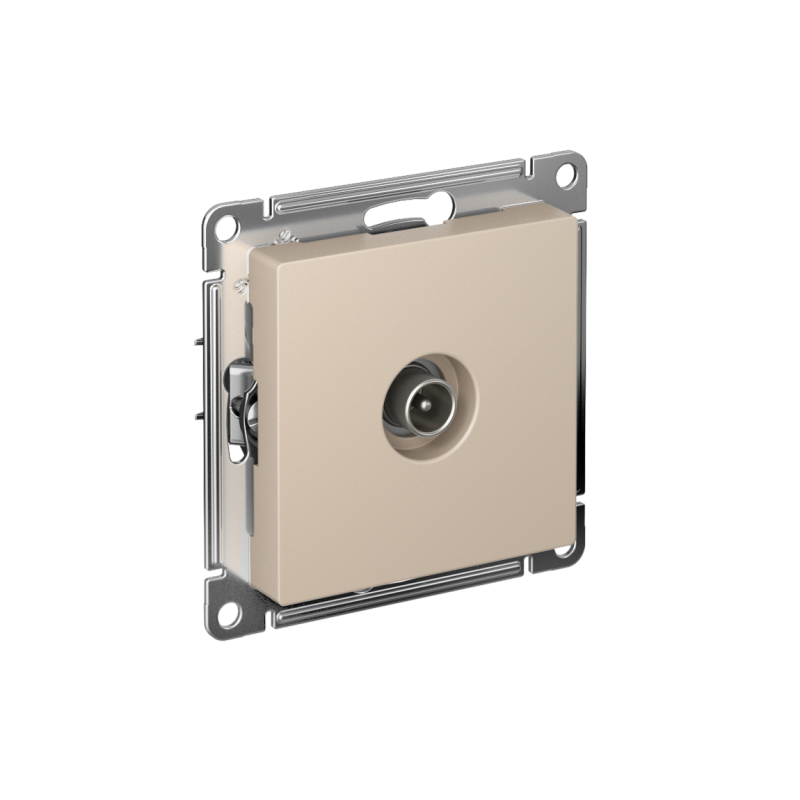 Фото товара ATLASDESIGN TV РОЗЕТКА проходная 4DB, механизм, ПЕСОЧНЫЙ ATN001292