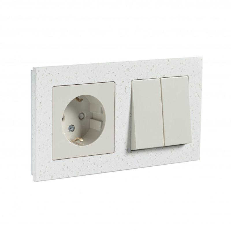 Фото товара Рамка 2-м AtlasDesign Nature мрамор крем роял SE ATN343102