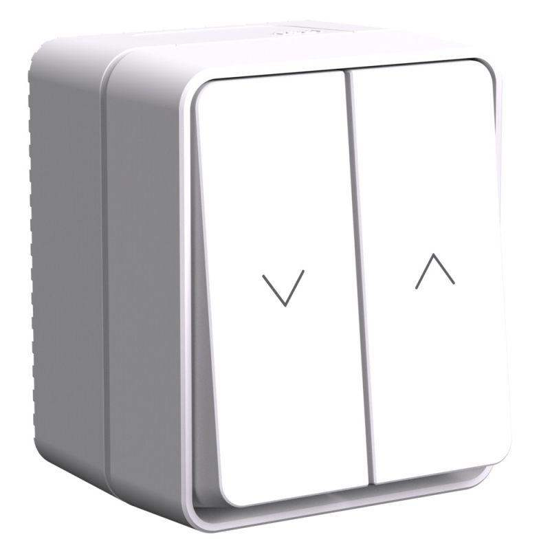 Фото товара ATLASDESIGN PROFI IP54 2-клавишный ВЫКЛЮЧАТЕЛЬ ДЛЯ ЖАЛЮЗИ, 2хсх.4, БЕЛЫЙ (2шт) ATN540119