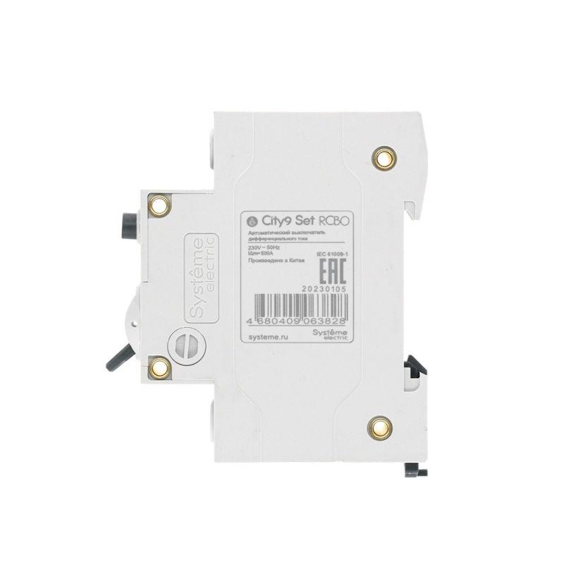 Фото товара Выключатель автоматический дифференциального тока 2п (1P+N) C 10А 30мА тип A 4.5кА City9 Set 230В SE C9D55610