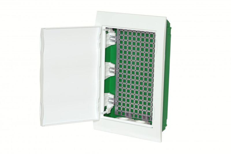 Фото товара Корпус встраиваемый с белой дверью 3ряд/3 6мод 2 розетки City9 Box IT EZ9E312P2FIT