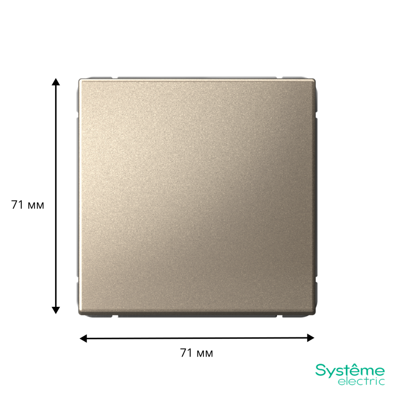 Фото товара ARTGALLERY 1-клавишный ВЫКЛЮЧАТЕЛЬ, 10АХ, механизм, быстрозажимные клеммы, ШАМПАНЬ GAL000511S