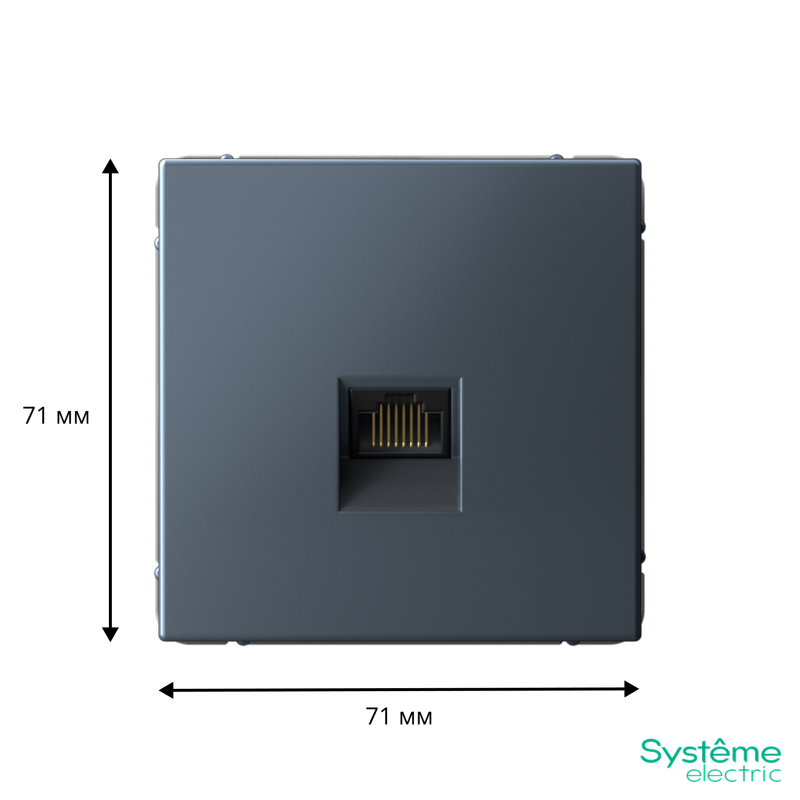 Фото товара ARTGALLERY РОЗЕТКА компьютерная RJ45, кат. 5е, механизм, ГРИФЕЛЬ GAL000783