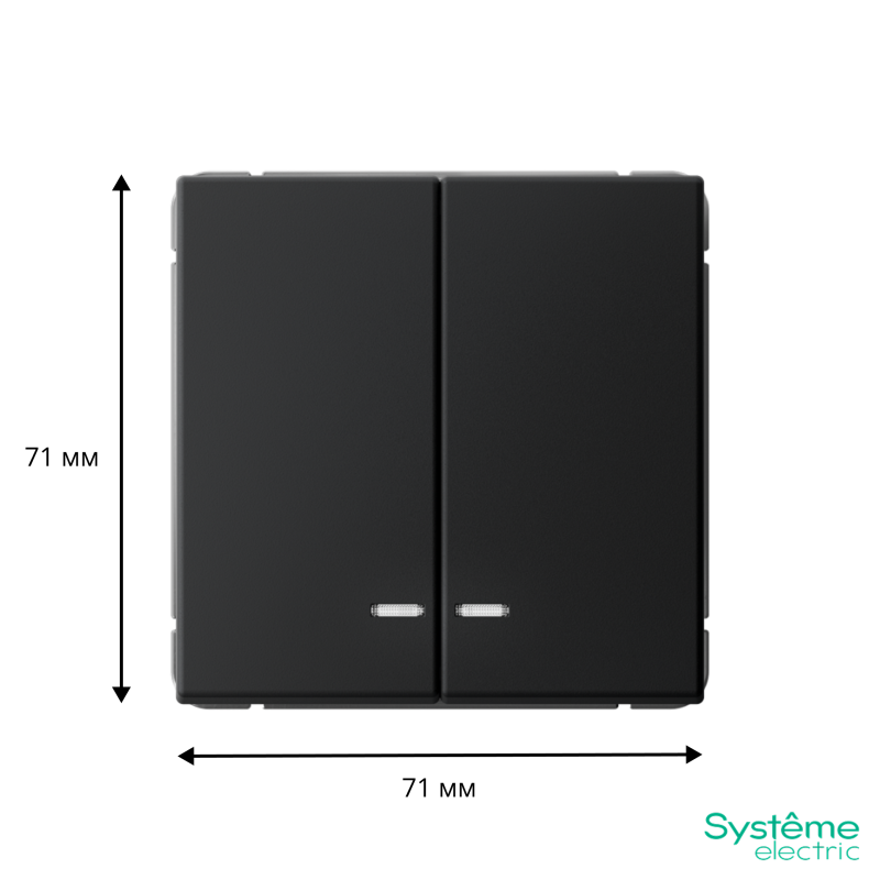 Фото товара ARTGALLERY 2-клавишный ВЫКЛЮЧАТЕЛЬ с подсветкой, сх.5а, 10АХ, механизм, быстрозажимные клеммы, КАРБОН GAL001053S