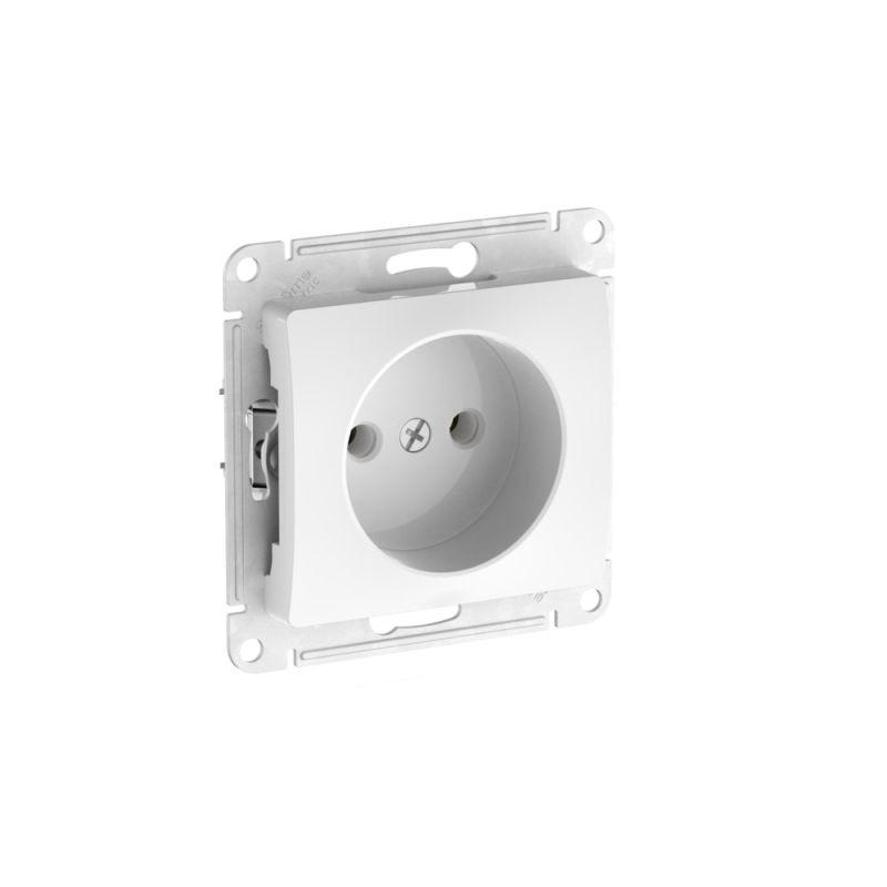 Фото товара Розетка Glossa 16А без заземл. быстрозажим. клем. механизм бел. SE GSL000141S