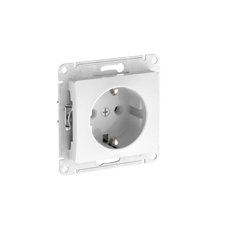 Фото товара Розетка Glossa 16А с заземл. быстрозажим. клем. механизм бел. SE GSL000143S