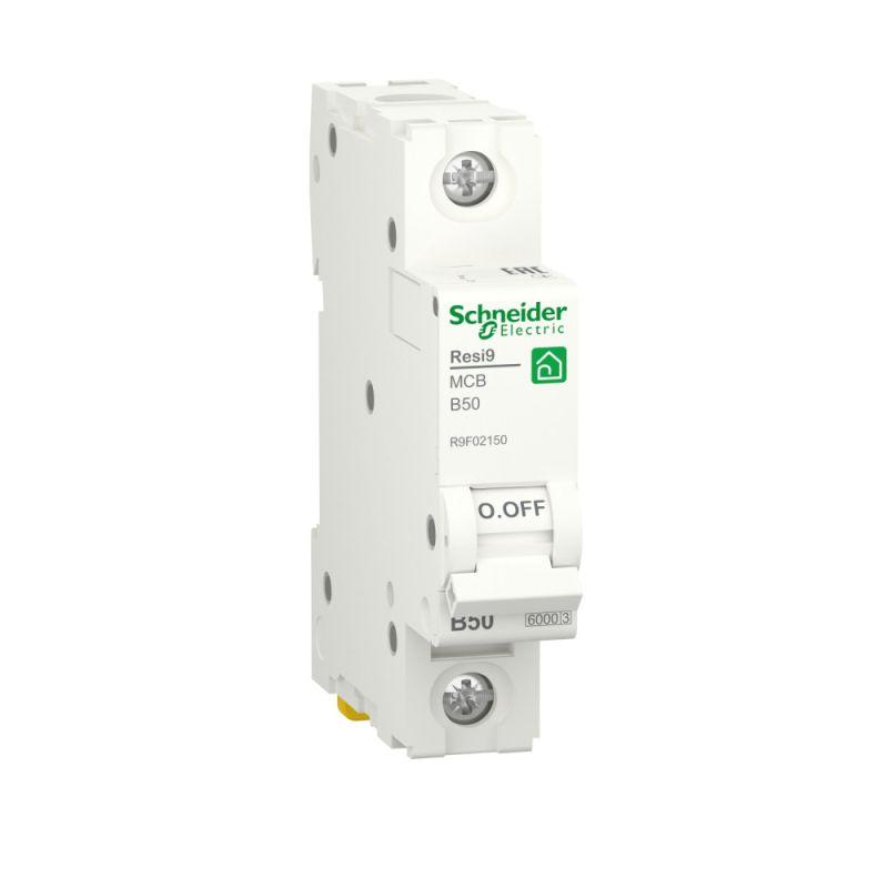 Фото товара Schneider Electric RESI9 Автоматический выключатель (АВ) B 50А 1P 6000A