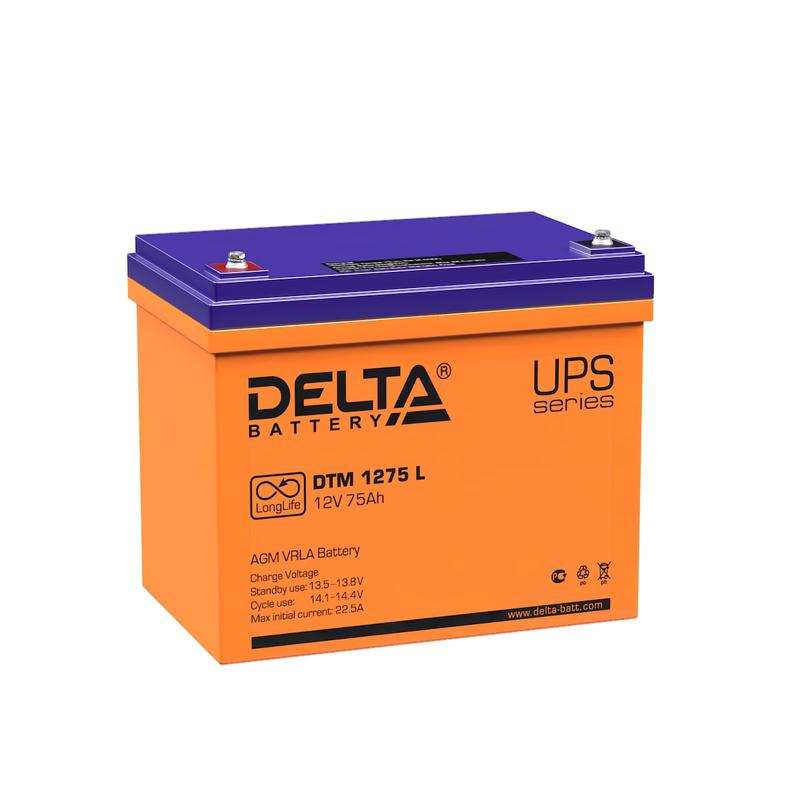Фото товара Аккумулятор UPS 12В 75А.ч DTM 1275 L