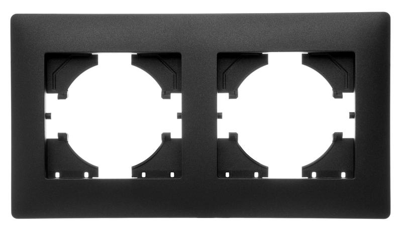 Рамка 2-м Bravo графит С1020-010