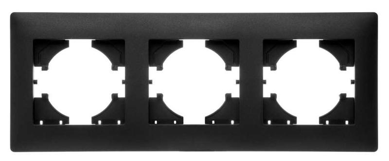 Рамка 3-м Bravo графит С1030-010