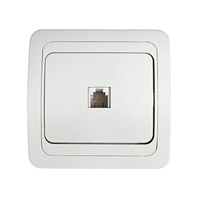 Фото товара Розетка компьютерная одинарная RJ-45 CLASSICO белая 2131 4690612034263