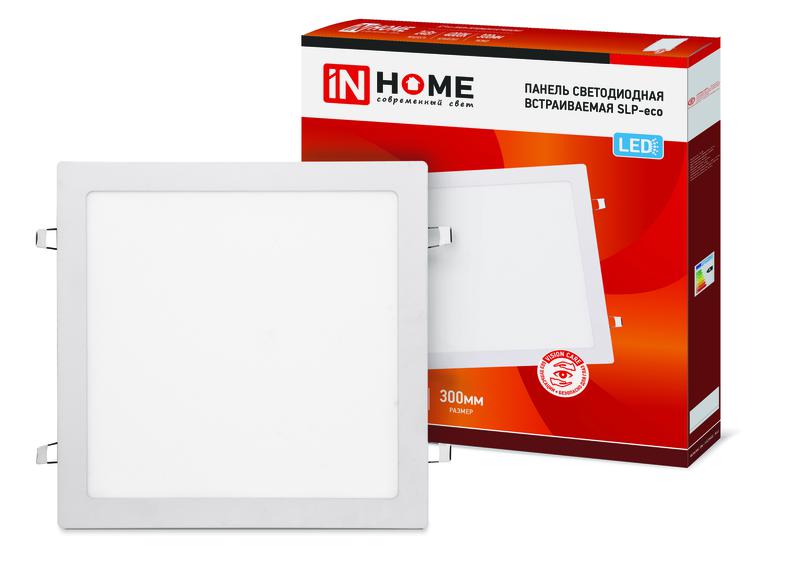 Фото товара Светильник светодиодный SLP 24Вт 230В 4000К 1680лм 300мм IP40 встраив. квадрат. панель бел. 4690612035710