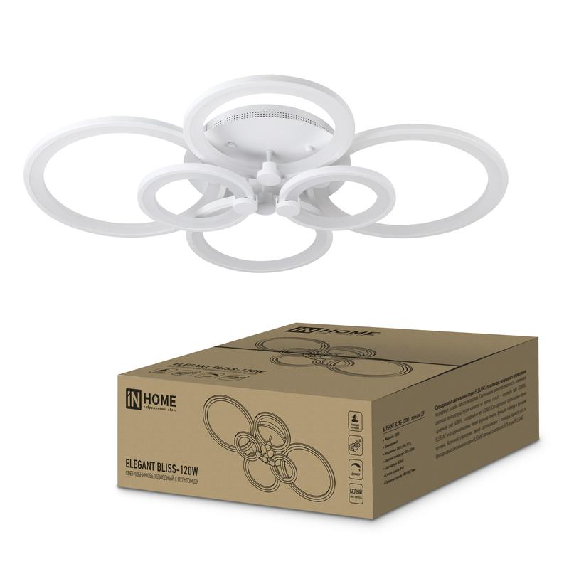 Фото товара Светильник светодиодный ELEGANT BLISS-120W 120Вт 230В 3000-4000-6500К 8400лм 780х550х130мм с пультом ДУ 4690612035468